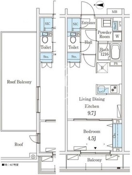 テラス杉並方南町 417 間取り図