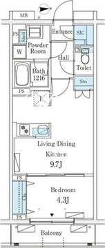 テラス杉並方南町 403 間取り図