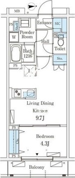 テラス杉並方南町 304 間取り図