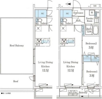 テラス杉並方南町 513 間取り図