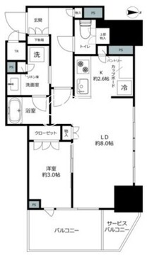 ブリリアタワー池袋ウエスト 809 間取り図