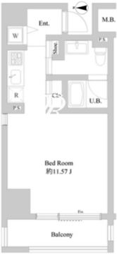 ミリアレジデンス北新宿 201 間取り図