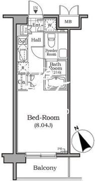 レジディア用賀 303 間取り図