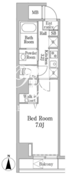 ヴァンクール岩本町 301 間取り図