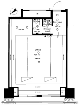 The SOHO 633 間取り図