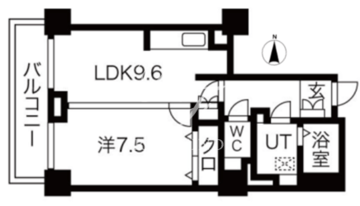 ジェイタワー西大井 E-1609 間取り図