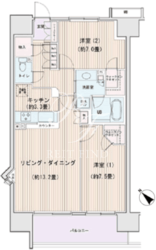 エスティメゾン豊洲レジデンス A-615 間取り図