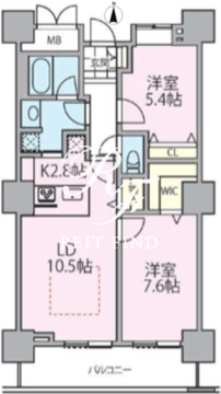 ロイヤルパークスタワー南千住 609 間取り図