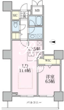 ロイヤルパークスタワー南千住 1006 間取り図