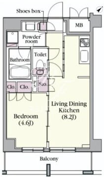 プラチナコート中目黒 209 間取り図