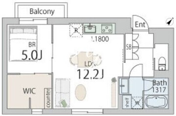 グランデュオ代々木上原3 301 間取り図