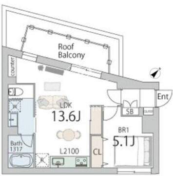 グランデュオ代々木上原3 304 間取り図