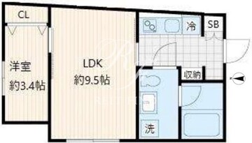 フレア上落合 101 間取り図