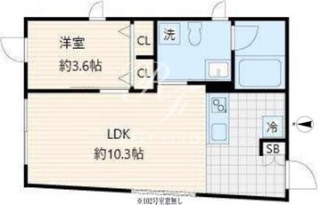 フレア上落合 102 間取り図