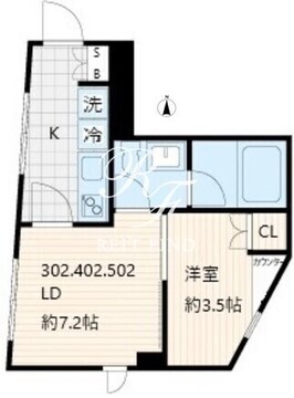 フレア上落合 402 間取り図