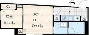 フレア上落合 201 間取り図