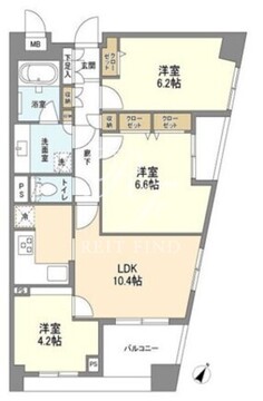 リテラス学芸大学 504 間取り図