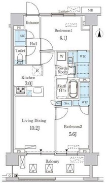 オアーゼ池上テラス 204 間取り図