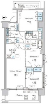 オアーゼ池上テラス 212 間取り図