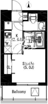 エスティメゾン戸越 204 間取り図