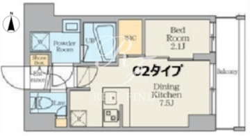 クレストコート東日暮里 207 間取り図