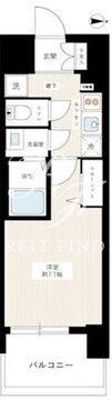 プレサンスジェネ浅草ウエスト 303 間取り図