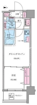 クレヴィアリグゼ世田谷松陰神社前 506 間取り図