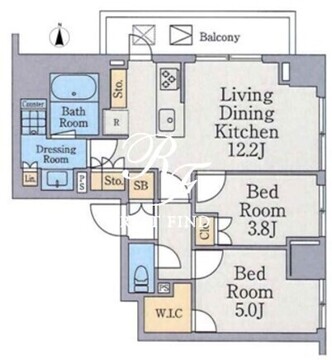 クレストコート町屋 805 間取り図