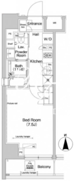 プラウドフラット錦糸町 803 間取り図