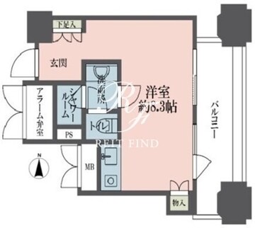 ルネ新宿御苑タワー 605 間取り図