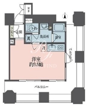 ルネ新宿御苑タワー 406 間取り図