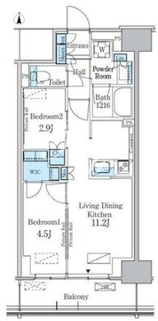 パークアクシス新宿百人町 410 間取り図
