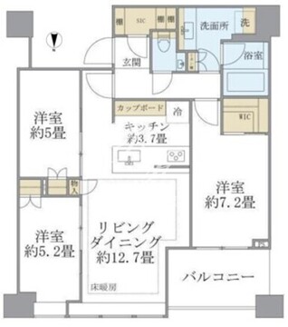 白金ザ・スカイ E-3513 間取り図