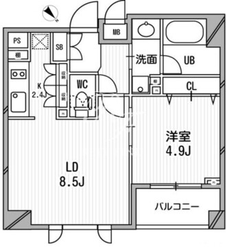 クリオ渋谷ラ・モード 207 間取り図