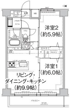 エルフォルテ東日暮里 204 間取り図