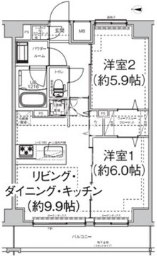 エルフォルテ東日暮里 206 間取り図