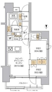 リビオメゾン東池袋 602 間取り図