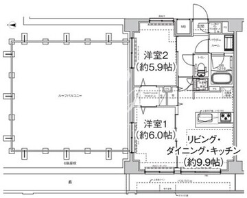 エルフォルテ東日暮里 701 間取り図