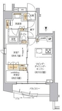 リビオメゾン東池袋 1001 間取り図