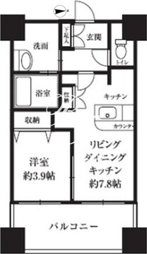 HF西新宿レジデンスウエスト 904 間取り図