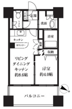 HF西新宿レジデンスウエスト 1105 間取り図