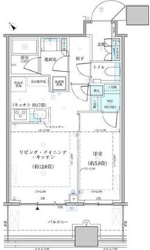 パークタワー勝どき S-822 間取り図