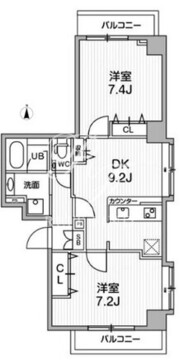 リテラス中目黒 401 間取り図