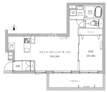 ベルシードステアー目黒武蔵小山 402 間取り図