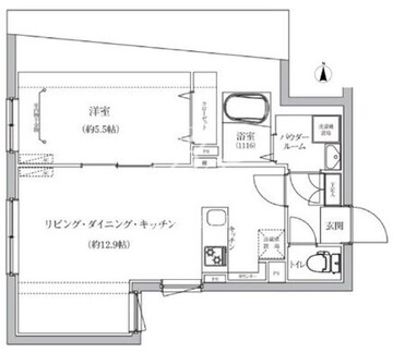 ベルシードステアー目黒武蔵小山 401 間取り図