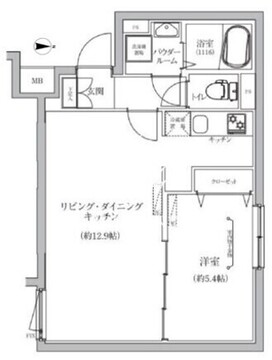 ベルシードステアー目黒武蔵小山 204 間取り図