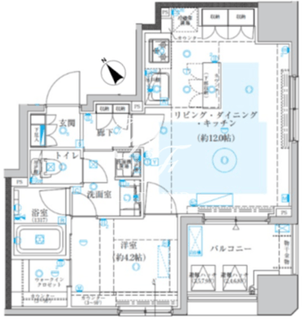 クレイシア日本橋水天宮前 702 間取り図