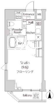 カーサスプレンディッド虎ノ門新橋 1201 間取り図