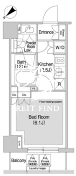 コンフォリア日本橋人形町イースト 203 間取り図