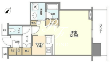 リガーレ日本橋人形町 1602 間取り図